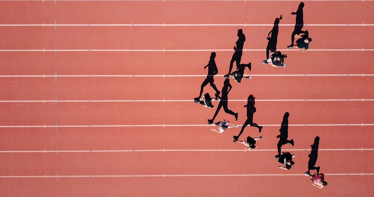 Person starting to run