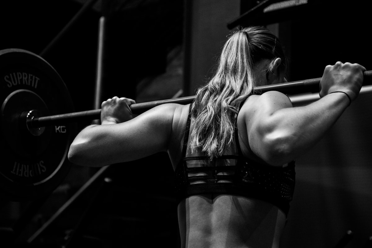 Athlete in gym workout
