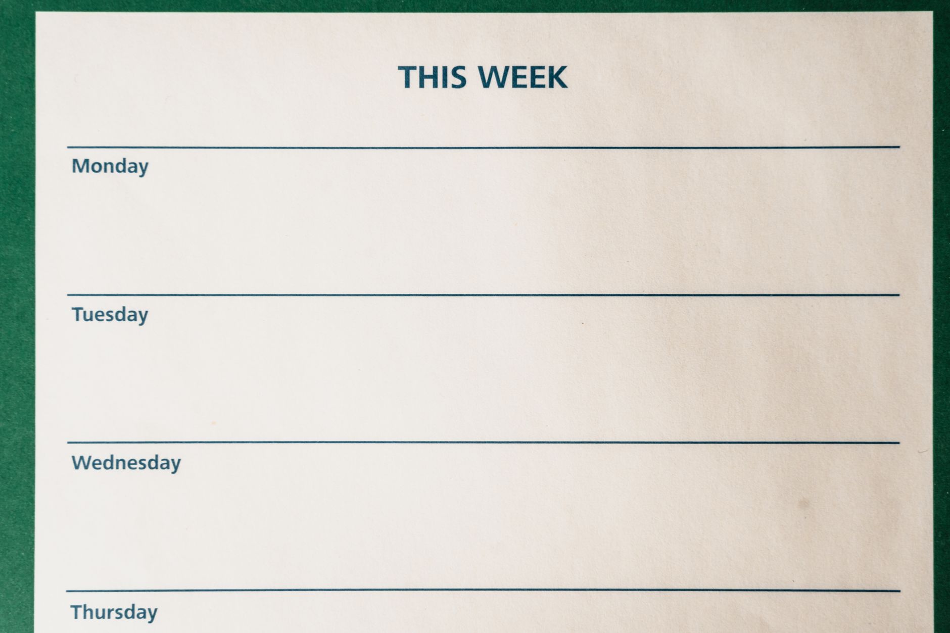 BUILDING A WEEKLY SCHEDULE THAT ACTUALLY DELIVERS 150 IN THE SHORTEST TIME